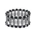 Black Stretch 1928 Jewelry Filigree Color Bracelet