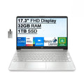 RAM, Keyboard, Audio, FHD Computer, HD PCIe Core OS, 11th Intel IPS Xe Iris Laptop Silver, 17.3" Card 1TB Webcam, Backlit Intel 2021 Generation 32GB HD 32GB Windows USB Graphics, HP SSD, i7-1165G7,