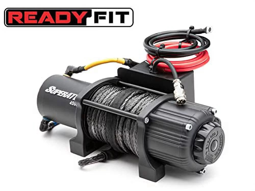 SuperATV Remote Foot Ratio|QWM-Y-RMAX-4500 LB Steel|166:1 Yamaha / 2 with 4500 Gear Wolverine Motor|Preassembled Wired|50 RMAX Winch 2021+ 4|Ready|Fit HP and Range|3/16" Compatible RMAX Winch|1.3
