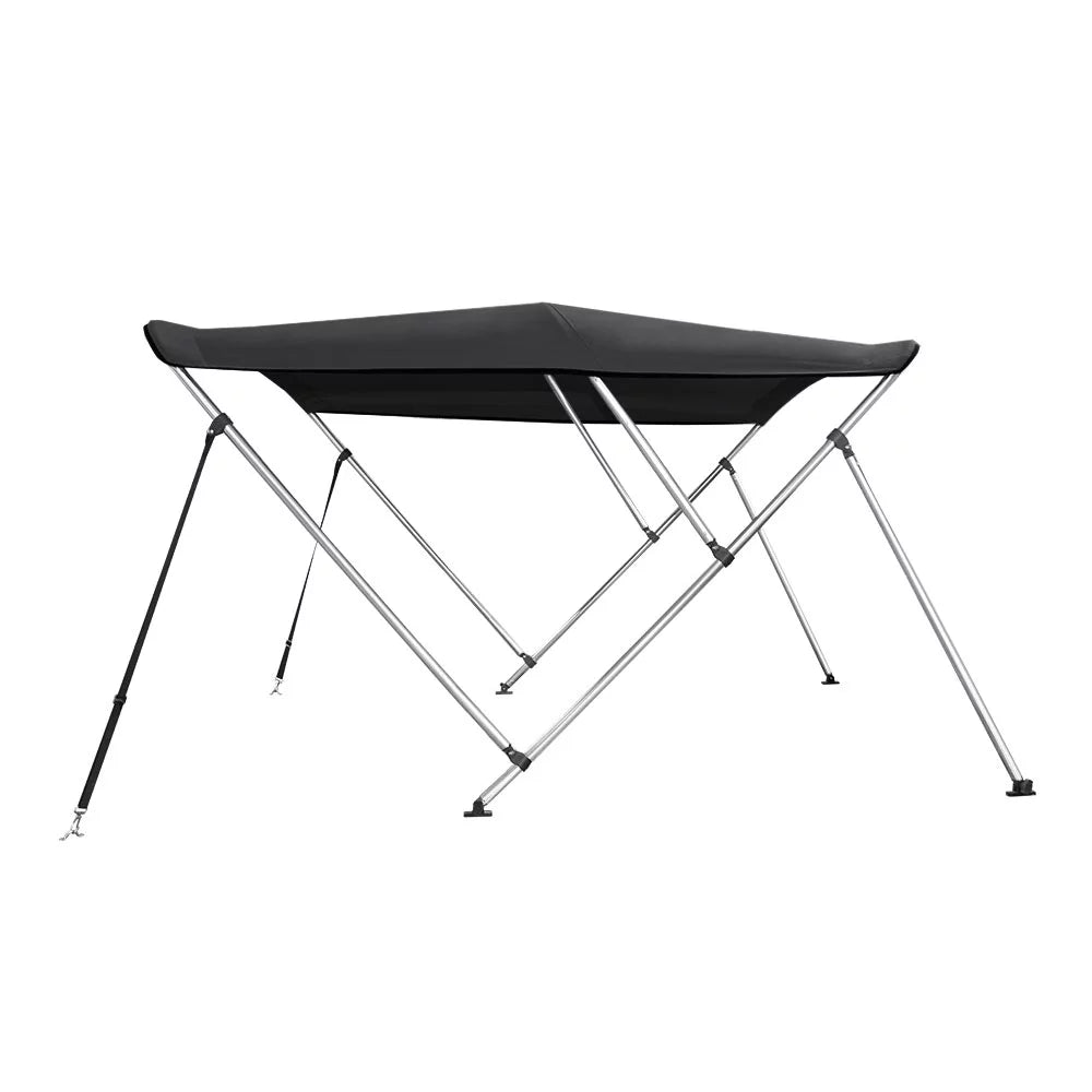 ft. Top 6' 73" - 3 High Dye BLACK L Cover Boat W Bimini Bow x 46" 78" Solution