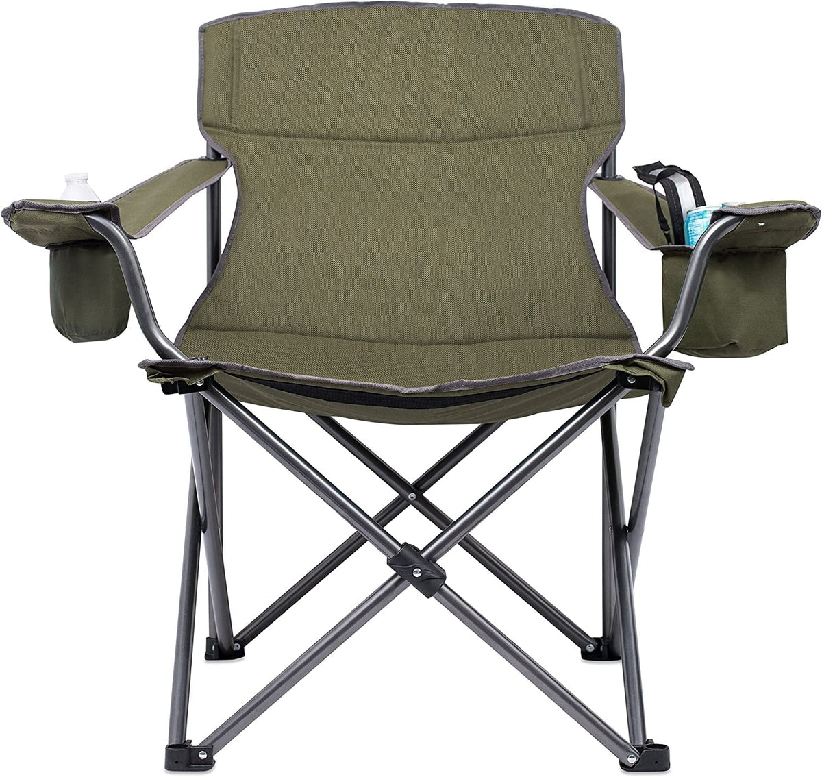 Best Bag Chair Camping Insulated Case Folding - Cooler XL - Duty - Green - - - - Wide Holder Cup Internet's Padded Extra Outdoor Quad Sports - Heavy Carrying Beach - -