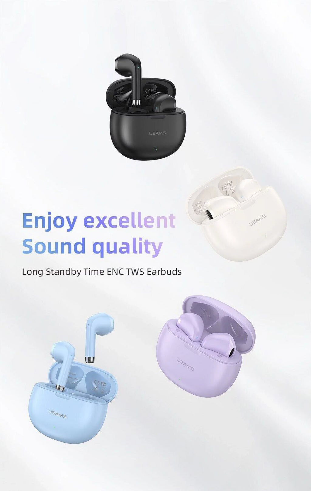 with Bluetooth - 5.3 Wireless Case,Wireless Earphones,Touch Waterproof Sony Control Noise Headphones IV Mic,IPX4 Earphones with Cancelling 1 for Charging Earbuds White Xperia