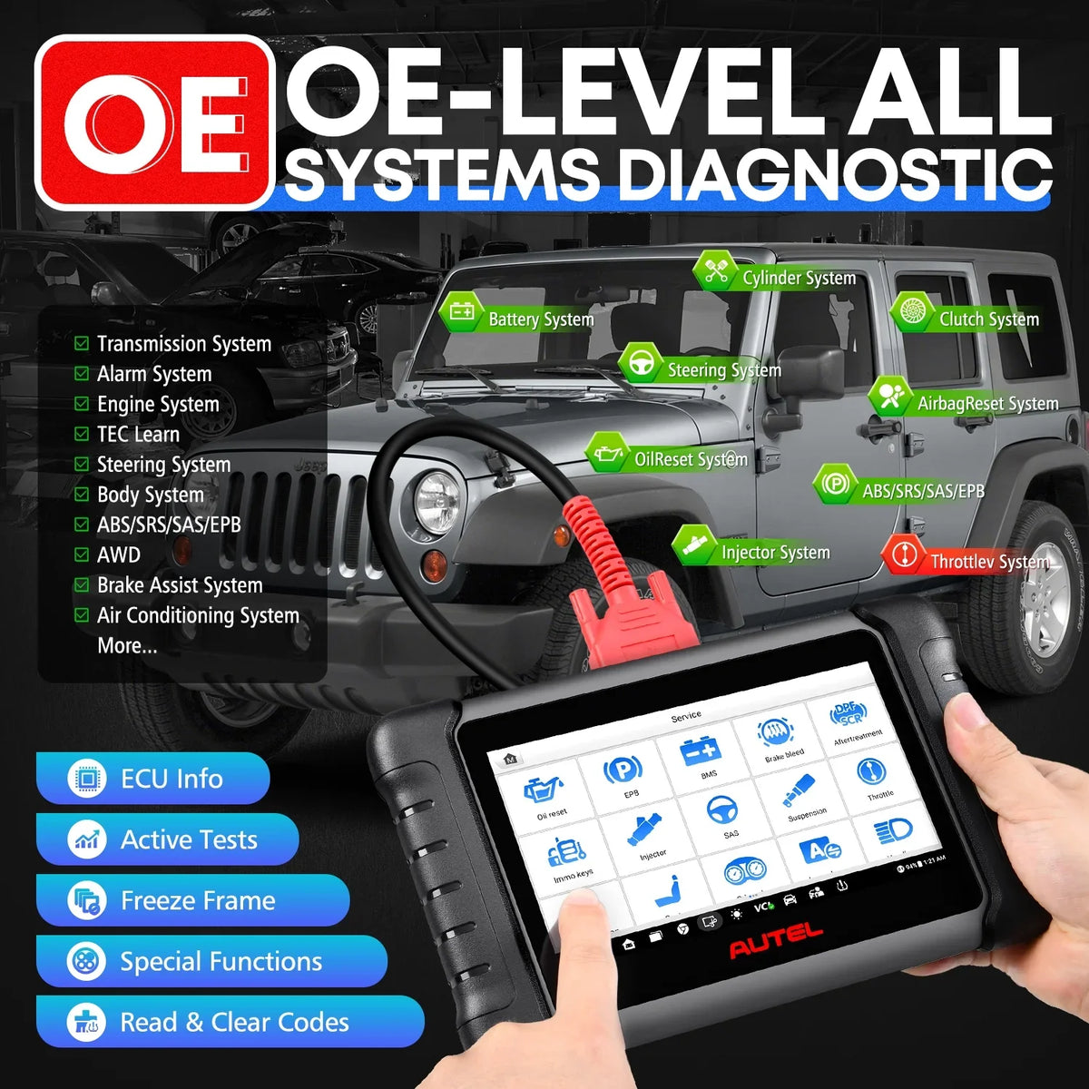 MK808S OE MK808Z FCA same Android 2 RK3566 64GB with Diagnostic Autel 11 Year & 4GB All Bidirectional MaxiCheck Update, MX808S as 4-Core Tool Autoauth System 3000+ Scan,
