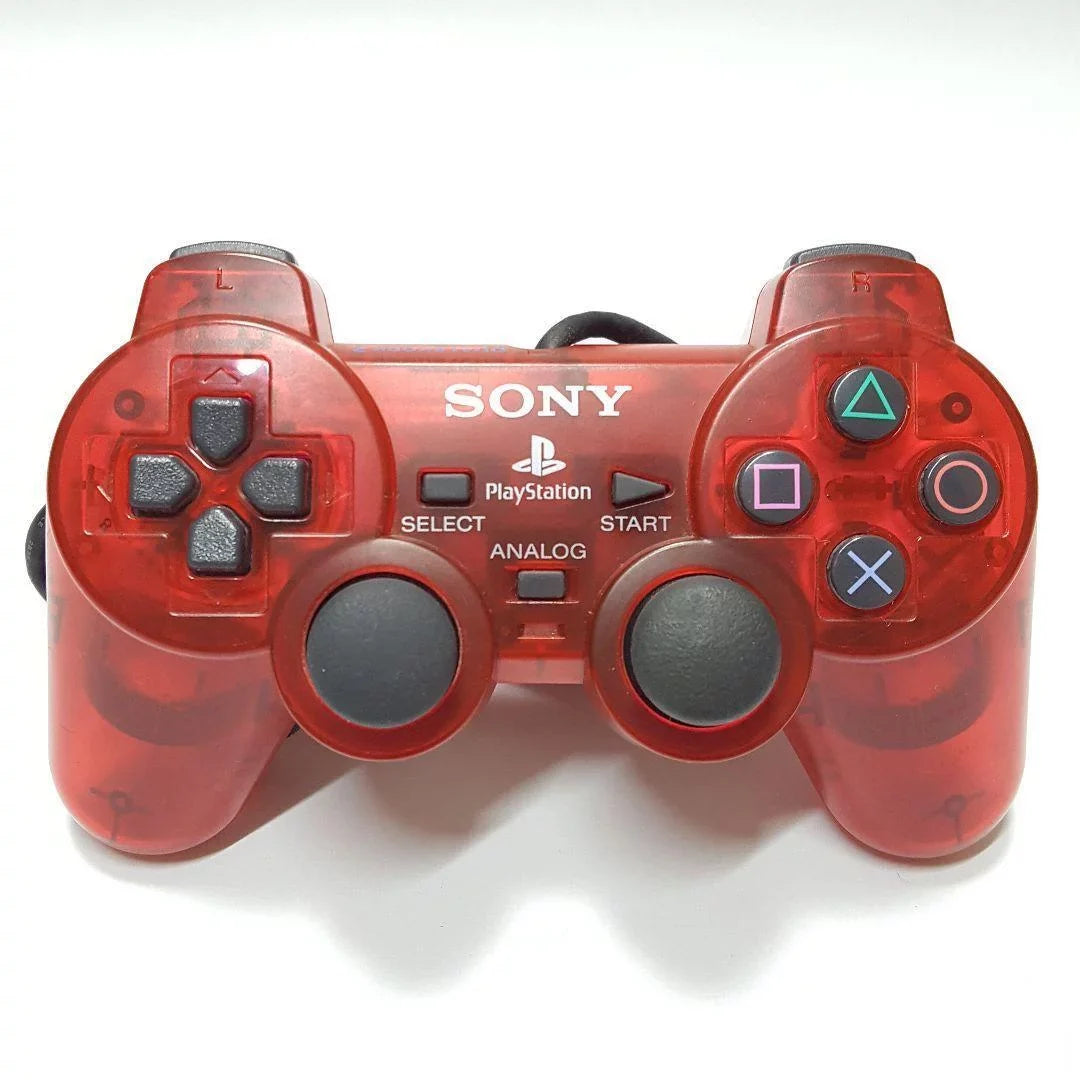 Red OEM Sony Controller Clear 2 Used PlayStation
