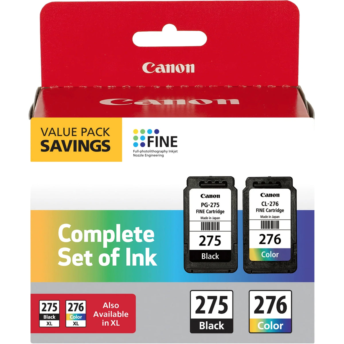Ink Canon PG-275/CL-276 Pack Cartridge Color and Multi Black
