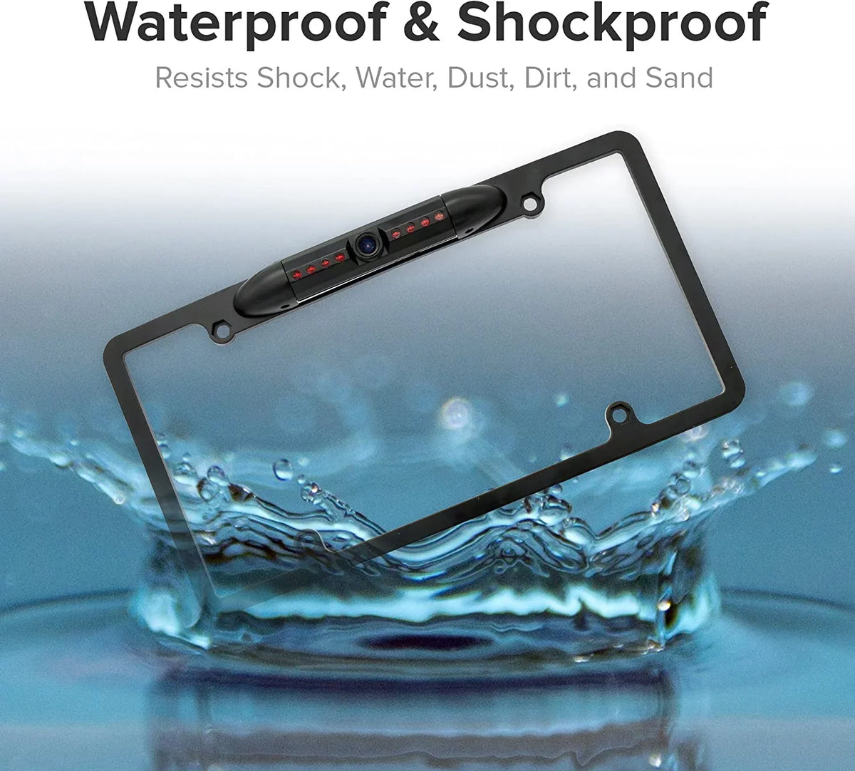Plate ALPINE INEW970HD Backup Frame for Rearview INE-W970HD Absolute Camera Black License