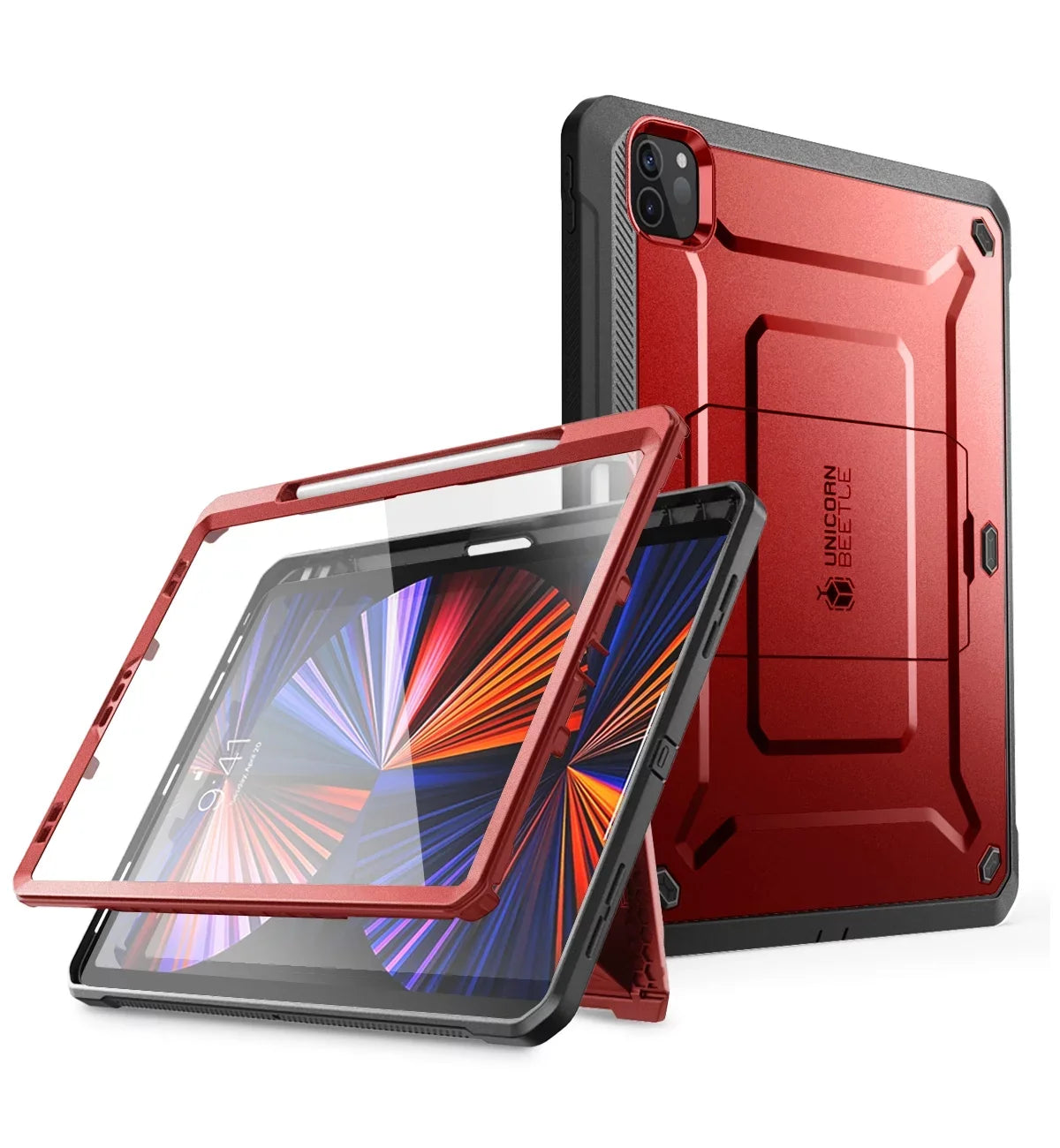 Kickstand / Charging Pencil Pro 12.9 (2021 Full-Body with 2020), (Ruddy) Apple Protective Unicorn for Beetle iPad Inch Built-in Rugged Screen Series Case Support Case SUPCASE Protector Pro