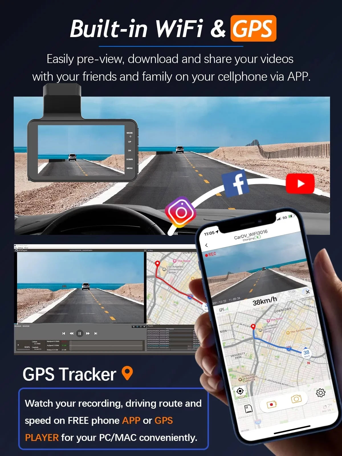 inch installation vision dash front HD and free recorder New night lens rear driving wholesale dual 4 camera