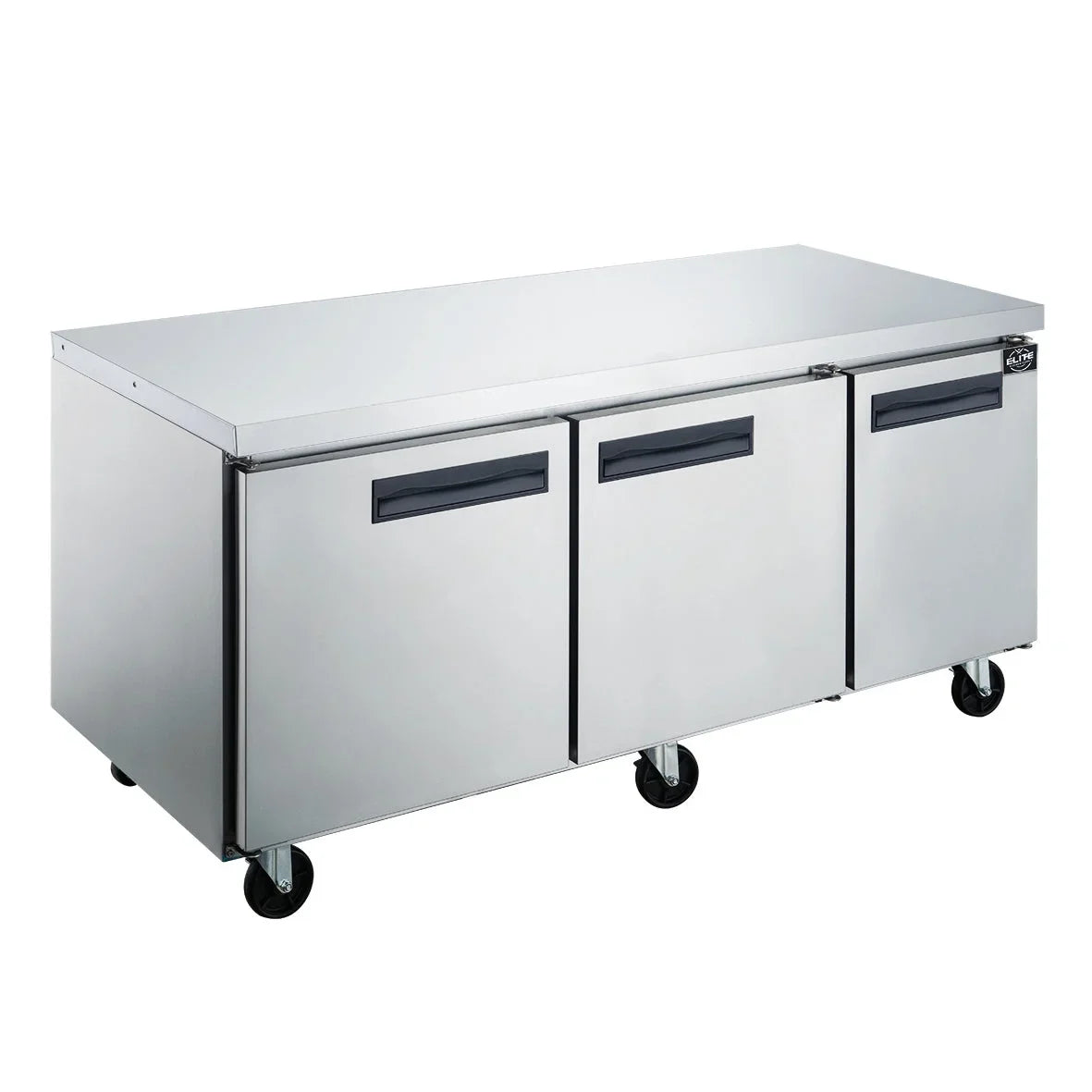 ft. 18.96 Three 72 cu. Stainless Undercounter in. Freezer Steel Door in Commercial
