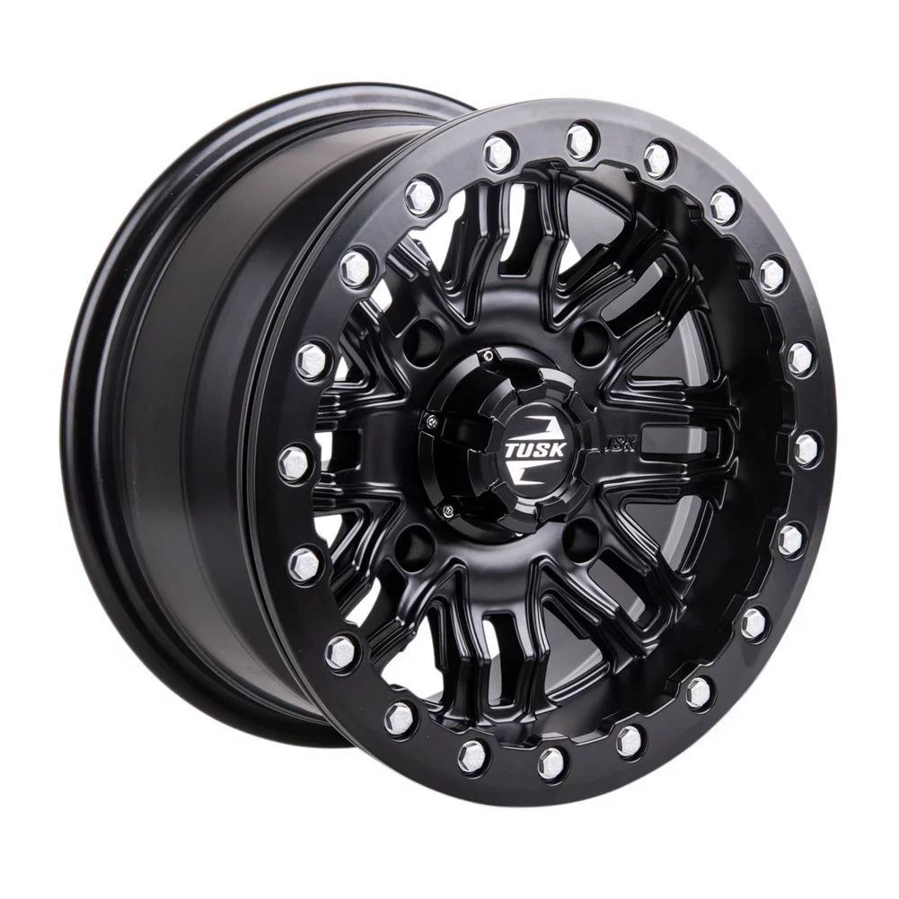 2021-2022 4/137 Can-Am Wheel Tusk Pro 2.0 + Beadlock Limited 14x7 Matte Defender HD10 For Nebo 5.0 Black