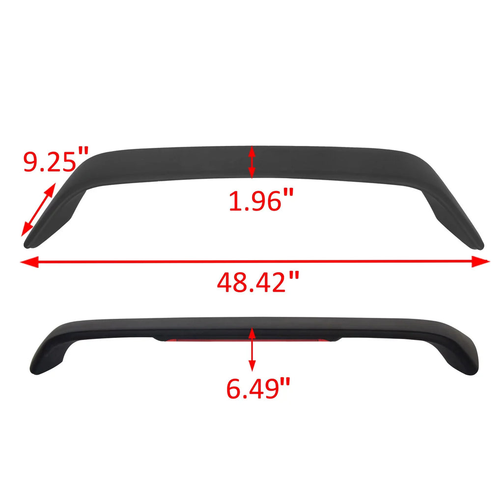 1999 Winglet Trunk Brake 1998 Lid Spoiler with Rear Kojem 2DR 1996 2000 Light Matte Black Honda T-R 1997 LED for Civic Wing Lamp Style