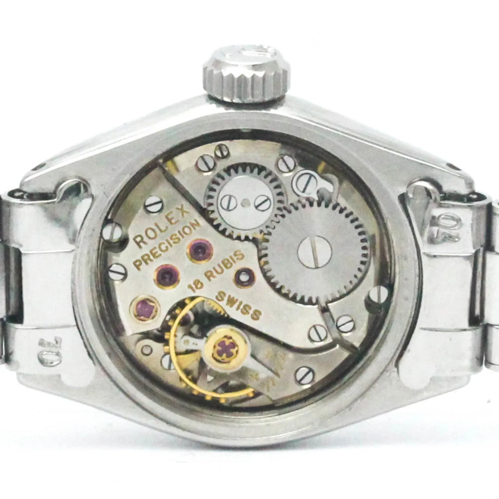 Stainless (Fair) Steel ROLEX Mens Pre-Owned Hand-Winding Precision 6525 Watch Vintage BF565424
