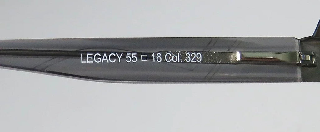 SAGE NEW LARY'S COMFORT ULTIMATE DESIGNER FULL-RIM FLEXIBLE HINGES HARRY GRAY SPECIAL DEMO LENSES LEGACY / TRANSPARENT FRAME 55-16-0 MENS EYEGLASSES/SPECTACLES