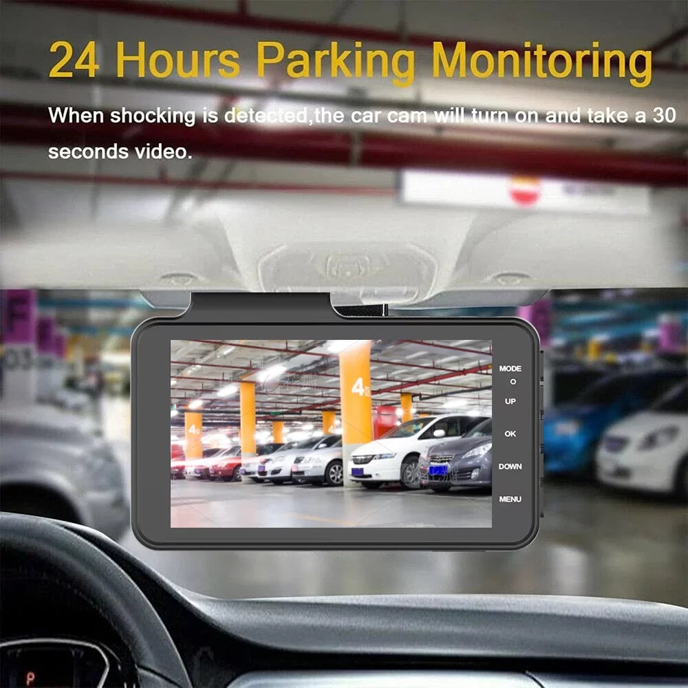 inch installation vision dash front HD and free recorder New night lens rear driving wholesale dual 4 camera