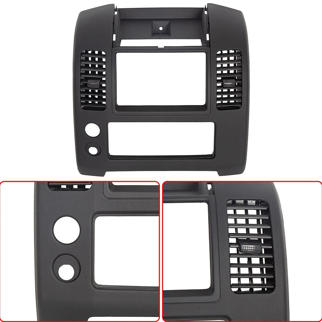 Black 68259-ZP16C, Matte Number Cover 2005-2020 Center KOJEM Part Dash Bezel Instrument Lid Dashboard Panel ront for Dash Console Replacement Front Console Center for Frontier, Nissan