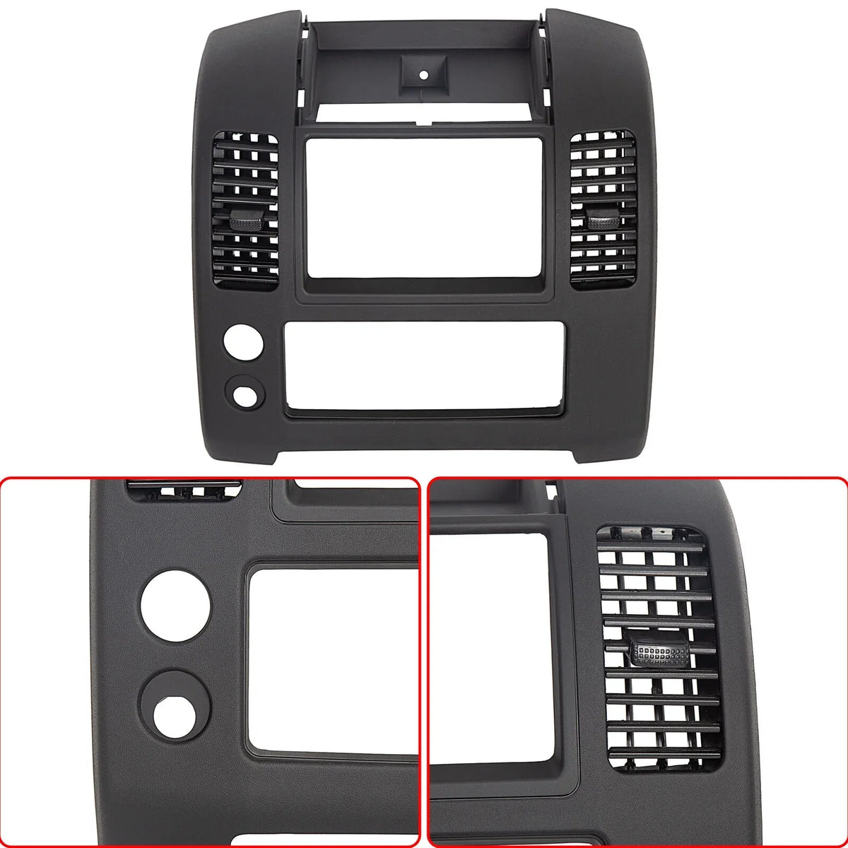 Black 68259-ZP16C, Matte Number Cover 2005-2020 Center KOJEM Part Dash Bezel Instrument Lid Dashboard Panel ront for Dash Console Replacement Front Console Center for Frontier, Nissan