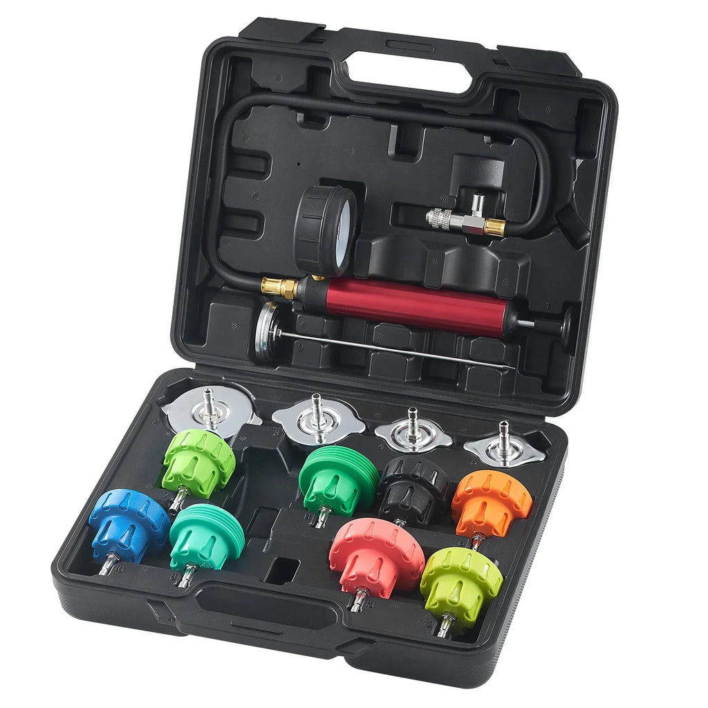 Refill Adapters Purge Radiator With Coolant 14 Pcs Vacuum BENTISM Pressure Tester