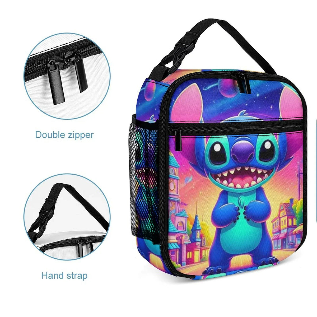 Kids Adult Tote Bag Boys Girls Thermal Cooler For Portable Art Lunch Handbag School Lilo Insulated Bag Bento Stitch Office