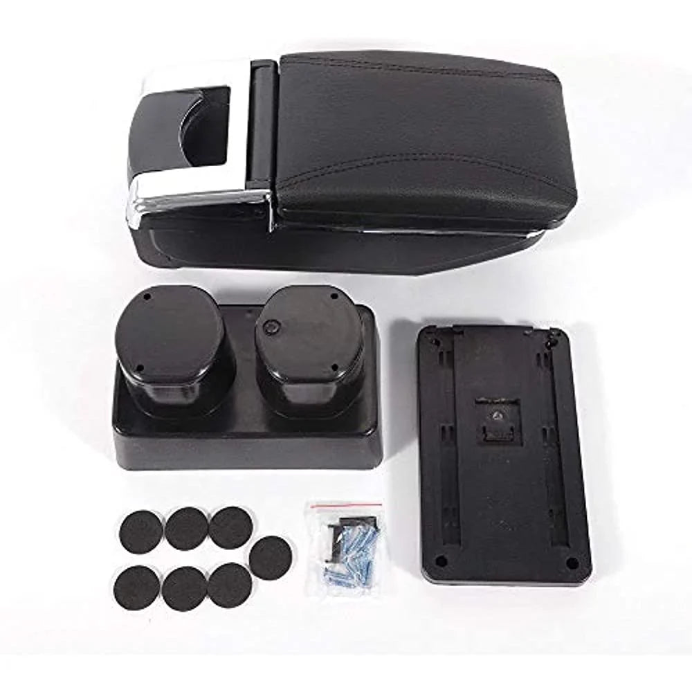 Armrest Versa 2007-2011 Console OUKANING Parts Leather Automotive Box For Nissan Body Black Storage Rotatable Tiida Latio Center Automotive