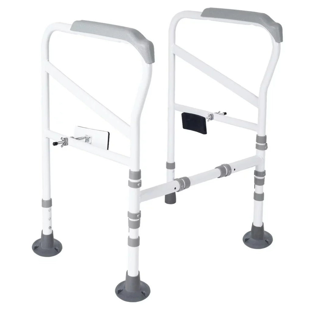 Rails Handles Non-Slip Disabled, for Fit Toilet with Free-Assembly, Support Aid Safety Toilet All Large Toilet for Safety Adjustable Mats, Standing Frame, Toilet Toilets Elderly,