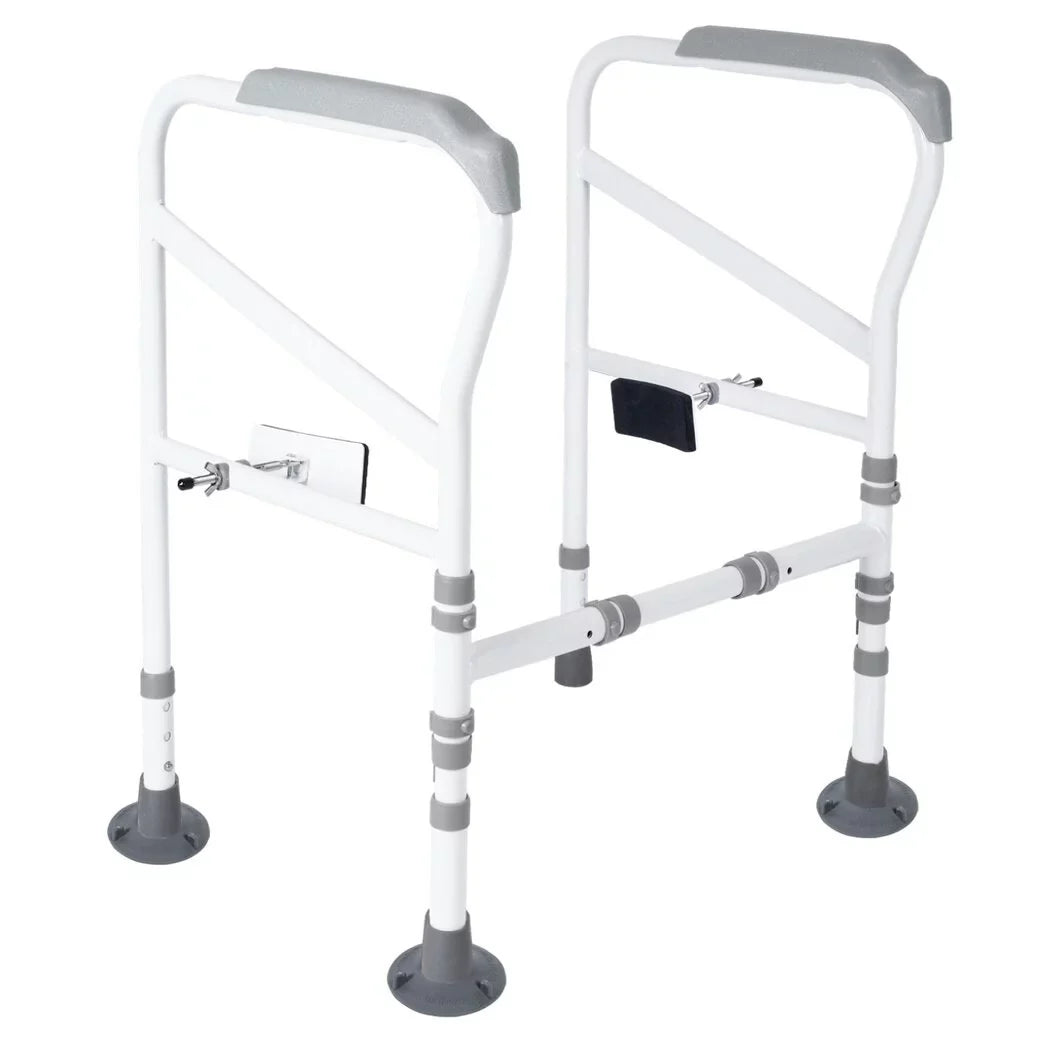 Rails Handles Non-Slip Disabled, for Fit Toilet with Free-Assembly, Support Aid Safety Toilet All Large Toilet for Safety Adjustable Mats, Standing Frame, Toilet Toilets Elderly,