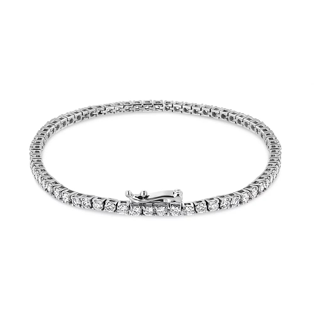 Bracelet Lab Diamond Cttw White Clarity) Color, 7.25" Gold (F-G 2.0 Tennis 14K Classic Grown VS2-SI1