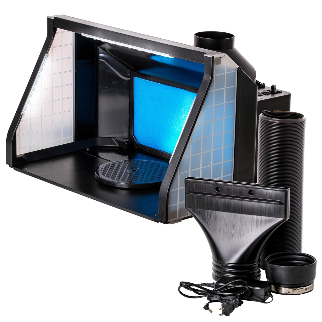 Hose LED Portable, Booth Airbrush (Extends Dual Extension up to Feet) Lights, Kit Spray 5.6 Exhaust Fan, Hobby with
