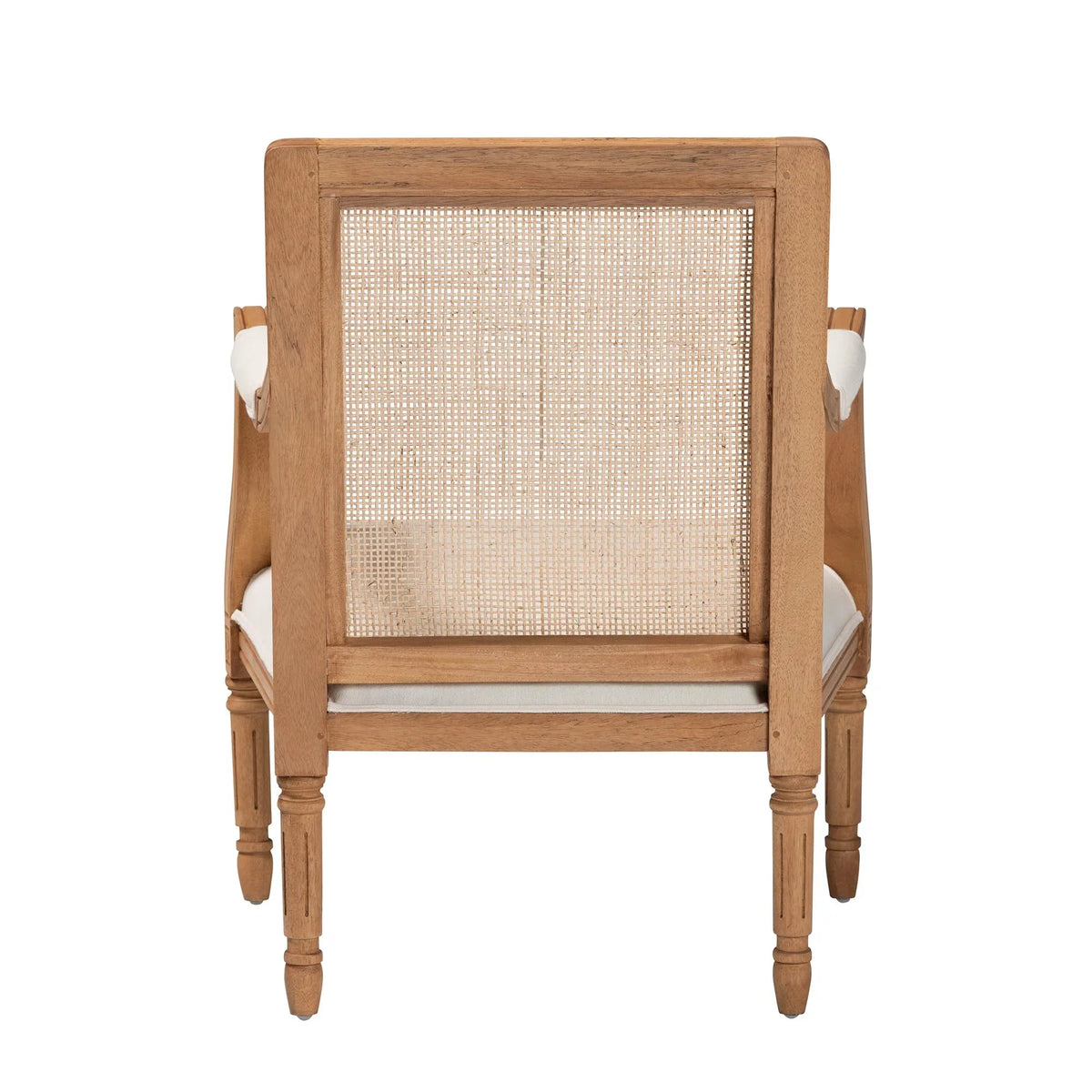 Finished Fabric Accent Studio Wood French Oak Beige Chair and Traditional Honey Baxton Garridan