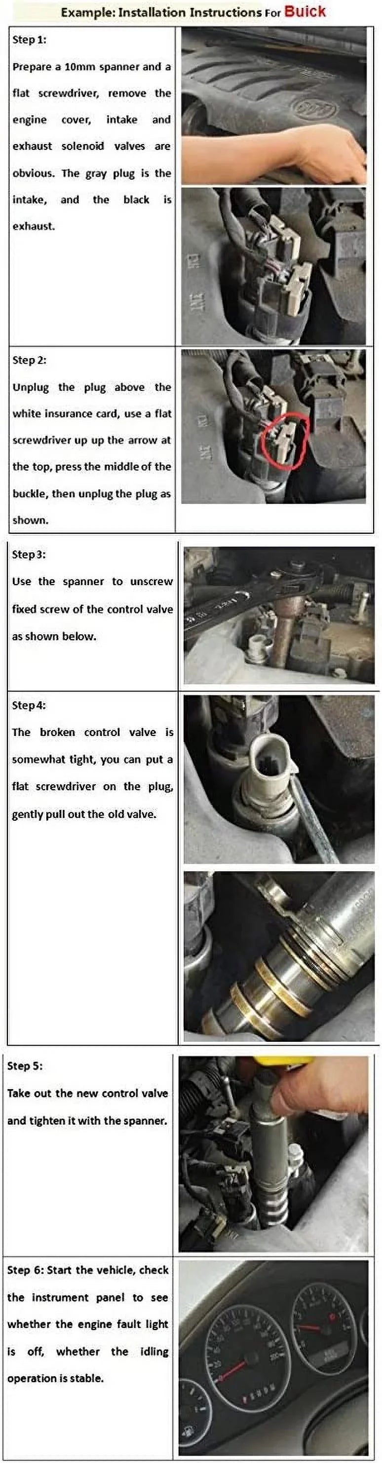 '+ 2.2L Intake Position GM Exhaust 2.4L For HHR Camshaft Solenoids Actuator 2.0L [2 12655420 Malibu 12655421 Buick Pcs] Pontiac Chevy