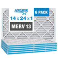Aerostar Pleated of in the Filter, Box Air 6, Made 14x24x1, 14x24x1 MERV 13, USA
