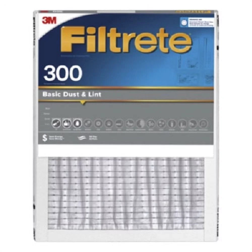x 24" Day Filter Filtrete Filter Dust - of 326-4 Reduction 1" & Pleated 20" 4 Air Quantity 3M Basic 300 Gray Lint 90 x