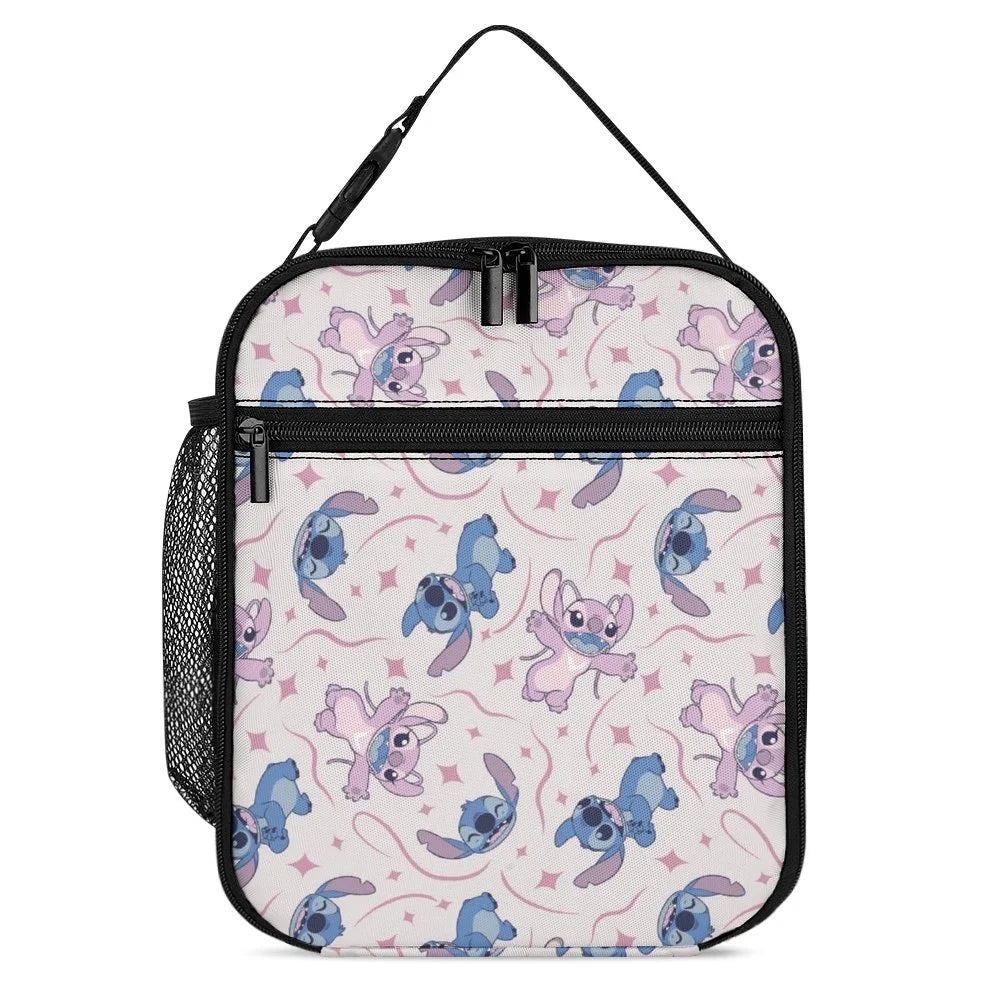 Lilo Kids Boys Bag Portable Lunch Tote Bento School Adult Cooler Thermal Stitch Office Bag Blue Girls For Insulated Handbag