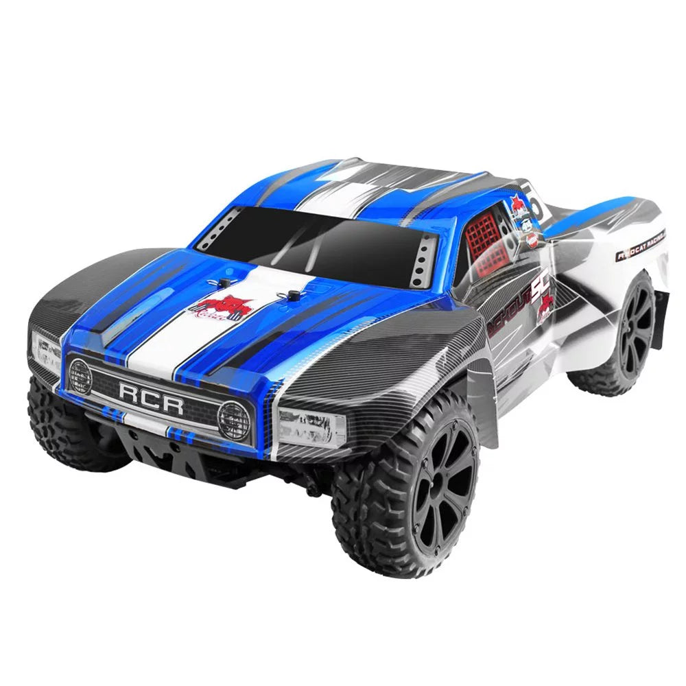 Short Racing Redcat Motor Electric Brushed Truck, RC Course Blue SC Blackout