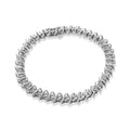 Tennis (I-J "S" Link Color, Inches Miracle-Set .925 Clarity) Sterling I3 Bracelet Size 7.25" Diamond Silver 1/4 - Cttw