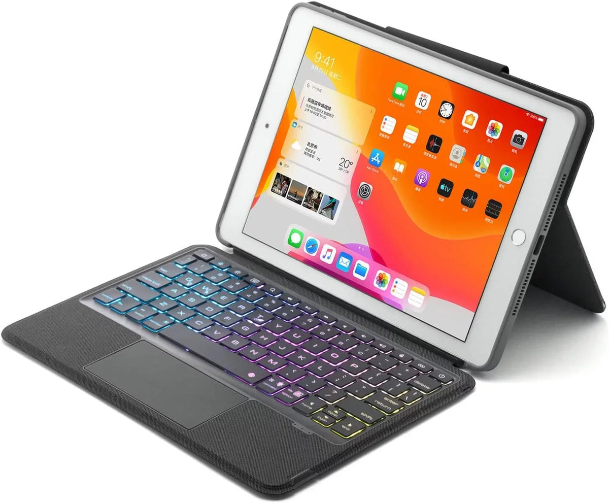 2021 7th 3rd / Multi-Touch Backlit 10.5" inch Generation / Magnetic New / 2019 Gen Trackpad, 8th Keyboard 2020 9th 10.2 2017, Black Case iPad Gen/Pro iPad Detachable Air iPad Bluetooth Keyboard for