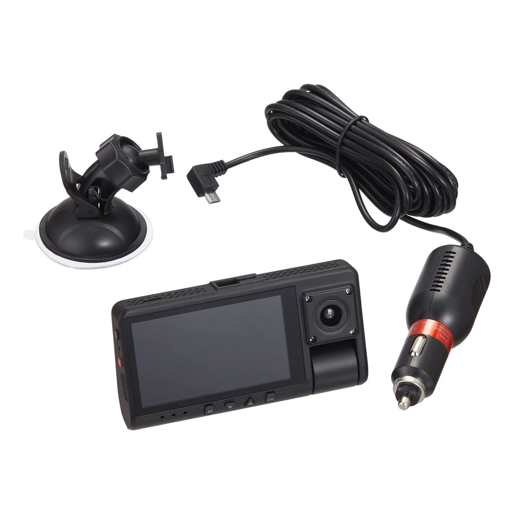 with 128GB SD Max, 1080P up Dash Cam Suppots Angle onn. Card, 3" LCD Built Camera 16GB with Dual Screen, to Ultra-Wide G-Sensor Front in Lens,