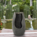 Garden 14 2 in. Fountain Electric Modern Decorative gal Pot Concrete
