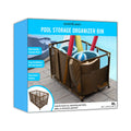 L Brown Organizer (43" Toys, Height, Storage Balls, Noodles x x Bin, Equipment 25" Mesh 563009 H), Large, and Pool Holder, W Yours Kids Essentially Floats 28" Rolling Style