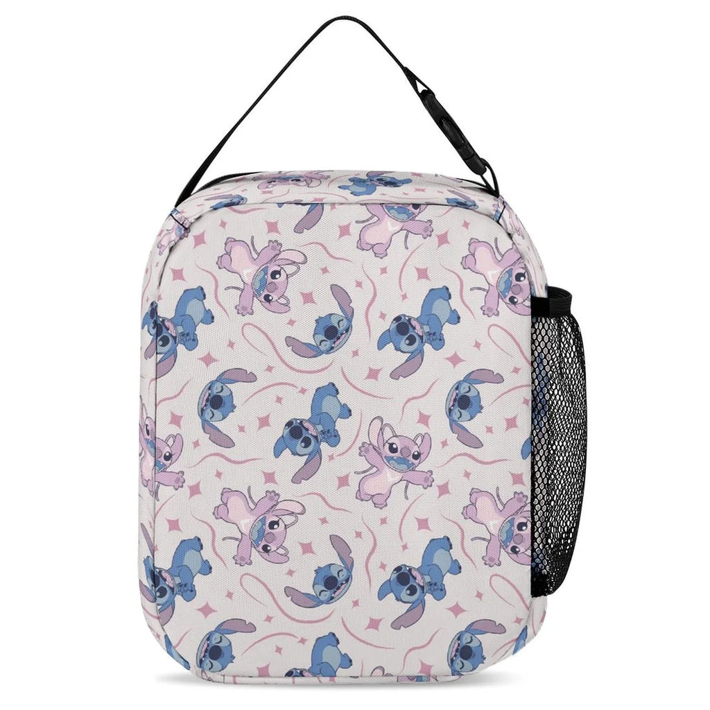 Lilo Kids Boys Bag Portable Lunch Tote Bento School Adult Cooler Thermal Stitch Office Bag Blue Girls For Insulated Handbag
