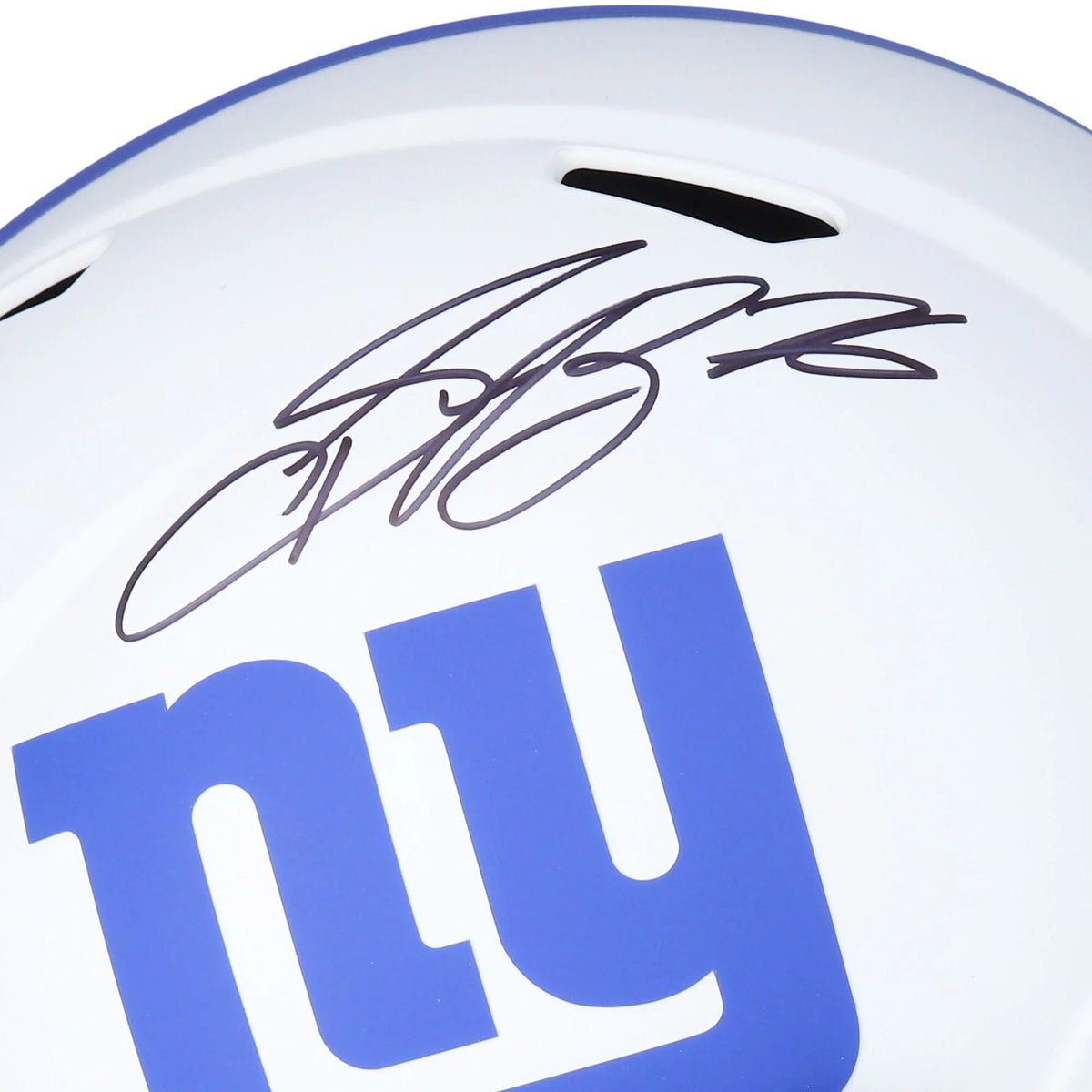 Speed Lunar Helmet Giants York Riddell Saquon Barkley Autographed Replica New