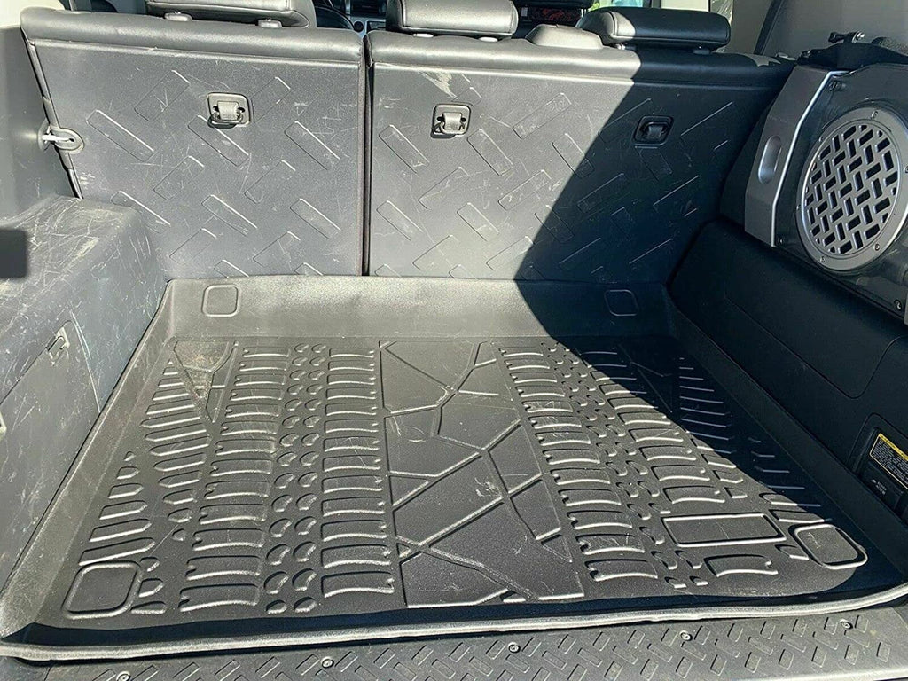 Design Mat Mat Toyota – Non-Slip Mats Cruiser Trunk Liner to Laser Raised Cars Weather-Resistant Pre-Cut Trunk – Easy Install Cargo – FJ Lip – for – Trunk for Car 2007-2014 EACCESSORIES with EA Rubber