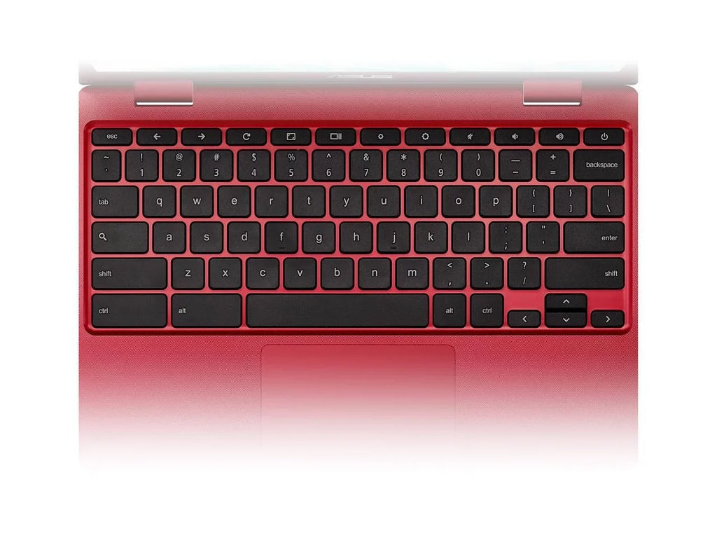 Intel ASUS Red, Chromebook 32GB 4GB Flash Storage, C223NA-DH02-RD Laptop Celeron, in RAM, 12,