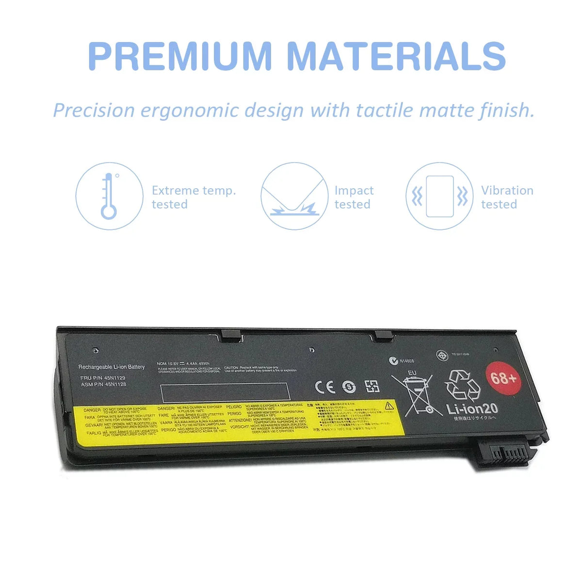 Laptop 68+ T460 W550S T440S S540 Battery K2450 45N1128 X260 X250 L460 L470 L450 T550 T470P X270 Notebook P50S T460P T560 S440 0C52862 X240 For T440 T450S 0C52861 Thinkpad Lenovo 48Wh X240s T450