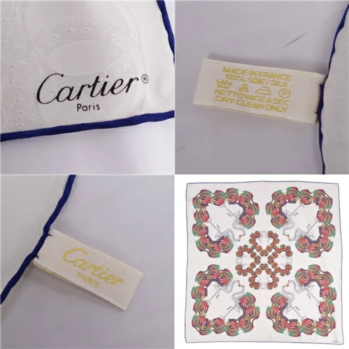 Silk Muffler Cartier Women's Multicolor (Good) Pre-Owned Scarf 100%