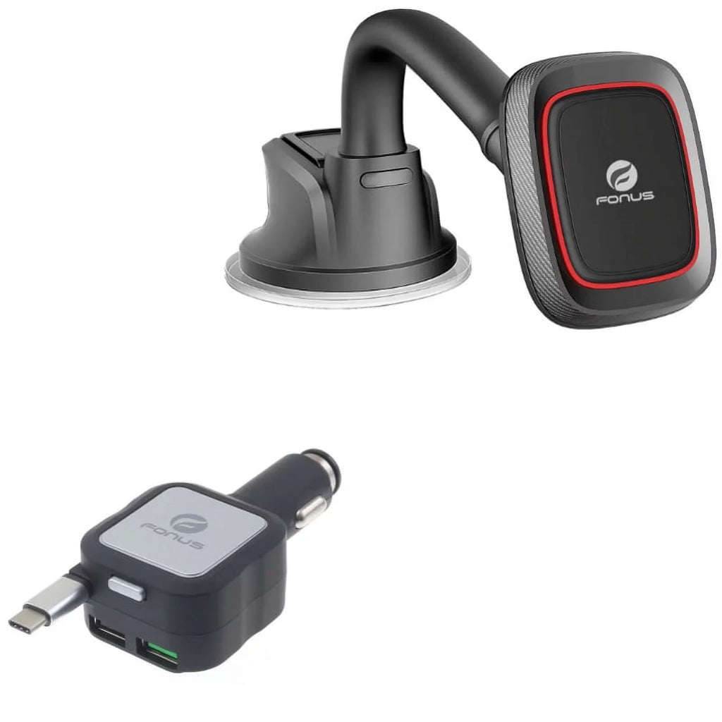 active S9 S8+ RED Magnetic Mount Razer One - Holder Plus - M1D 6, S10e 5T, w S10 Nokia 3.1 - for Phone - Pro Charger Galaxy Retractable S8, 8, 2 Car OnePlus Samsung Plus Hydrogen 6T, Plus, 7