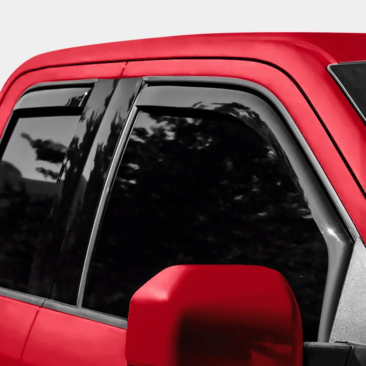 Ford for 2015-2020 in-Channel F250-F550 Ford Rain Extra 17-23), Window Visors, Vent Pieces F150 4 Deflectors, Guards - Glass SuperCab for (fit 230095 Voron Durable Window