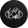 33 2018 Silver 2019 Spare Jeep for Camera Tire Cover Brushed Backup Inch Steel JL Wrangler RV Dragon Tribal