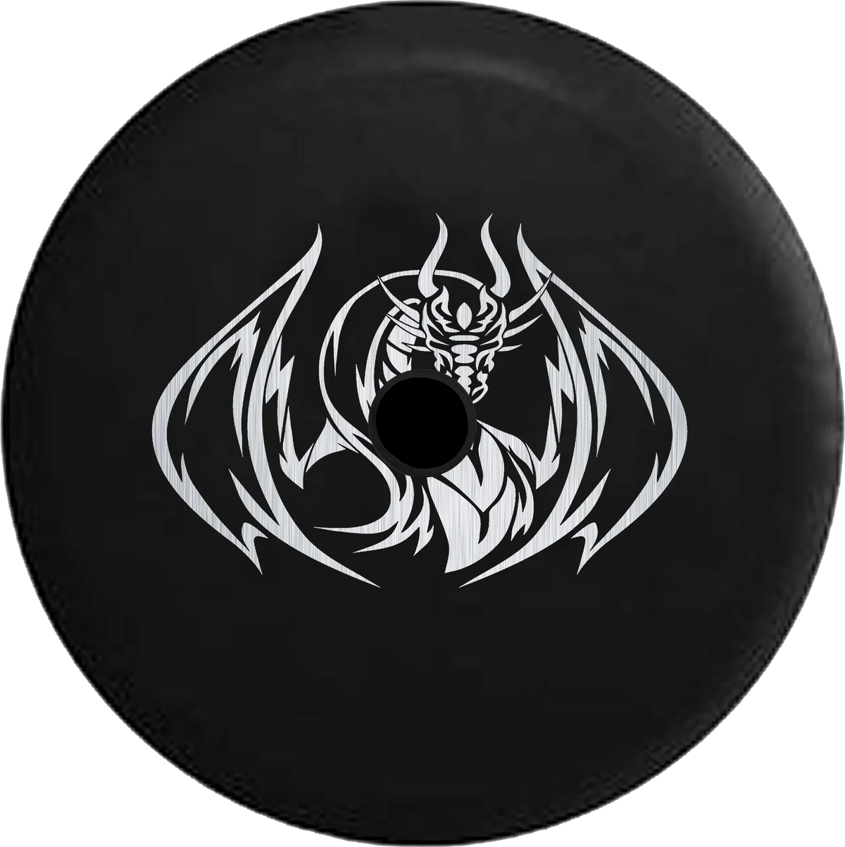 33 2018 Silver 2019 Spare Jeep for Camera Tire Cover Brushed Backup Inch Steel JL Wrangler RV Dragon Tribal