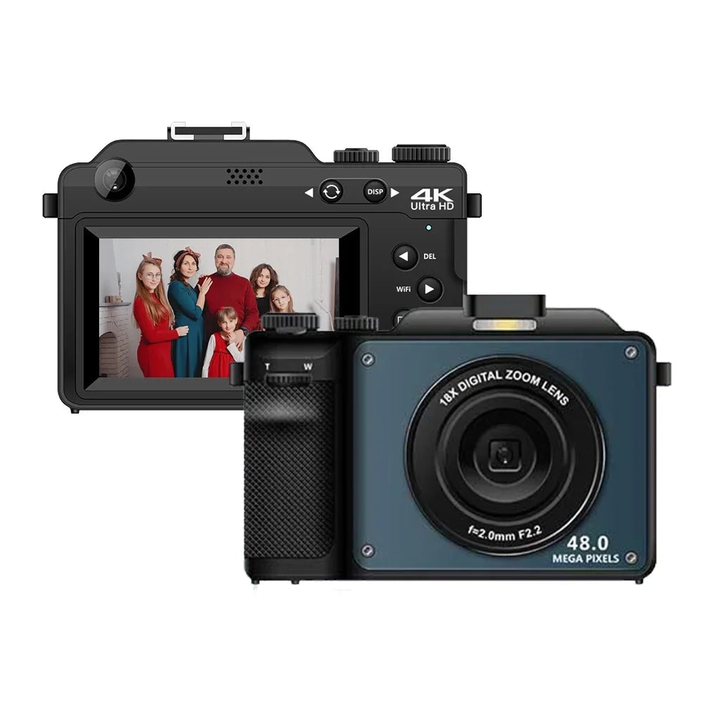 Portable Digital QISUO Camera Lenses 1/4in 3.0-inch Mount Camera,Battery Spirastell 18X Dete Auto Dual Lanya 4K camera Lenses Mount Camera 48MP Dual Festival 4K Video Camera 48MP