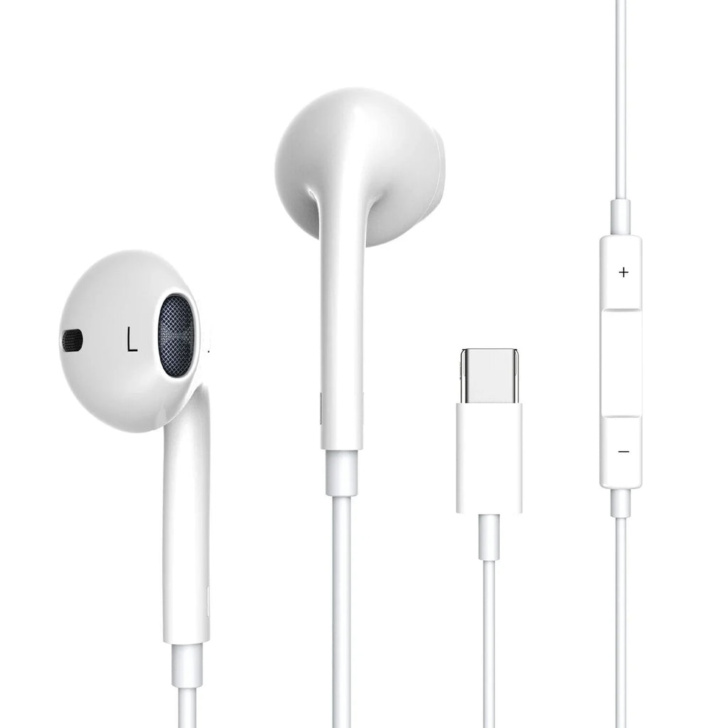 Type-C Headphones For Earbuds 15 Stereo iPhone Wired USB Pro Max,Plus,iPad Pro